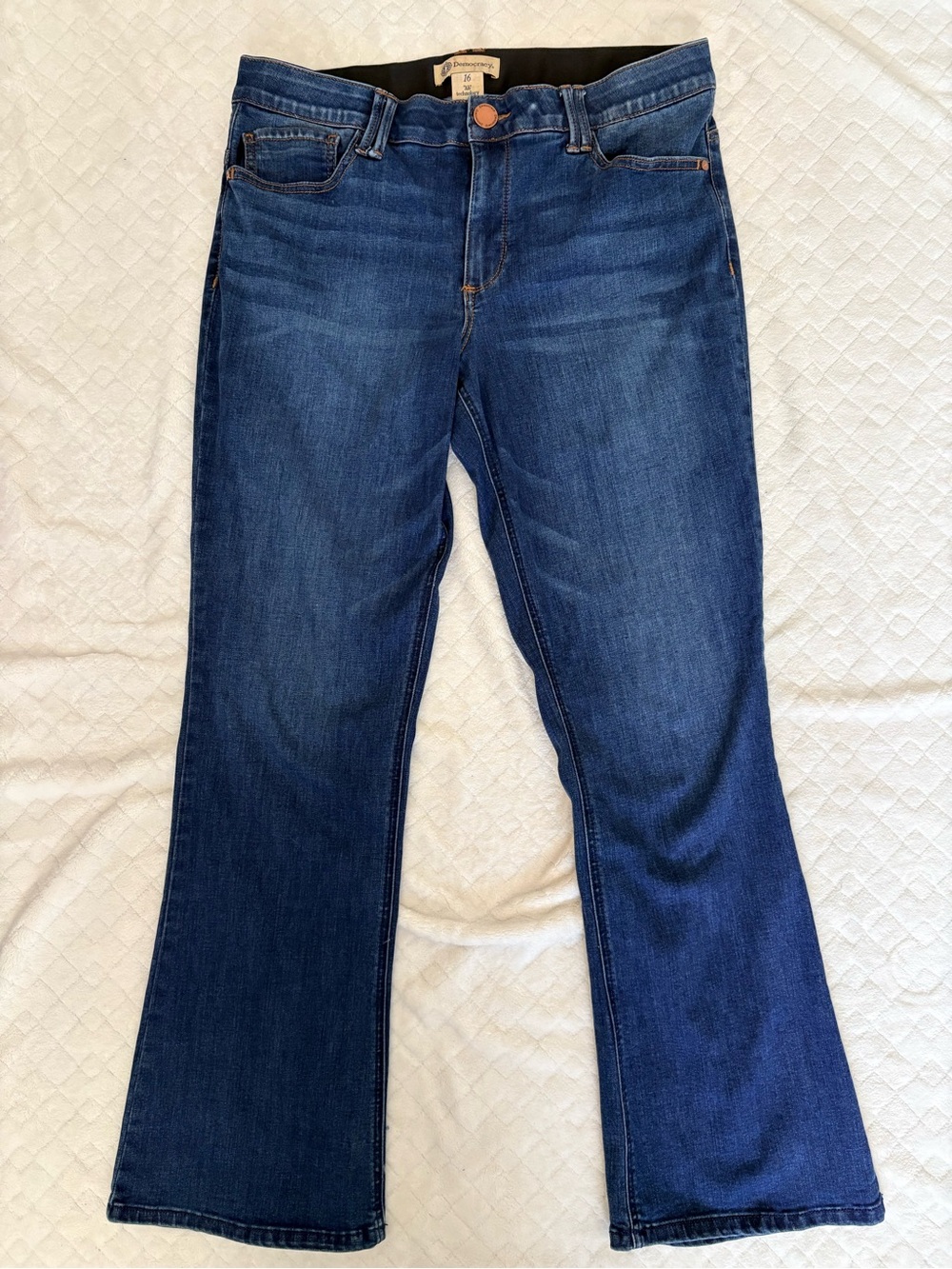 Democracy Dark Wash Bootcut Jeans Size 16 Stretch Denim